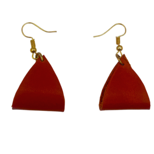 Eco Tan Fold Leather Earrings