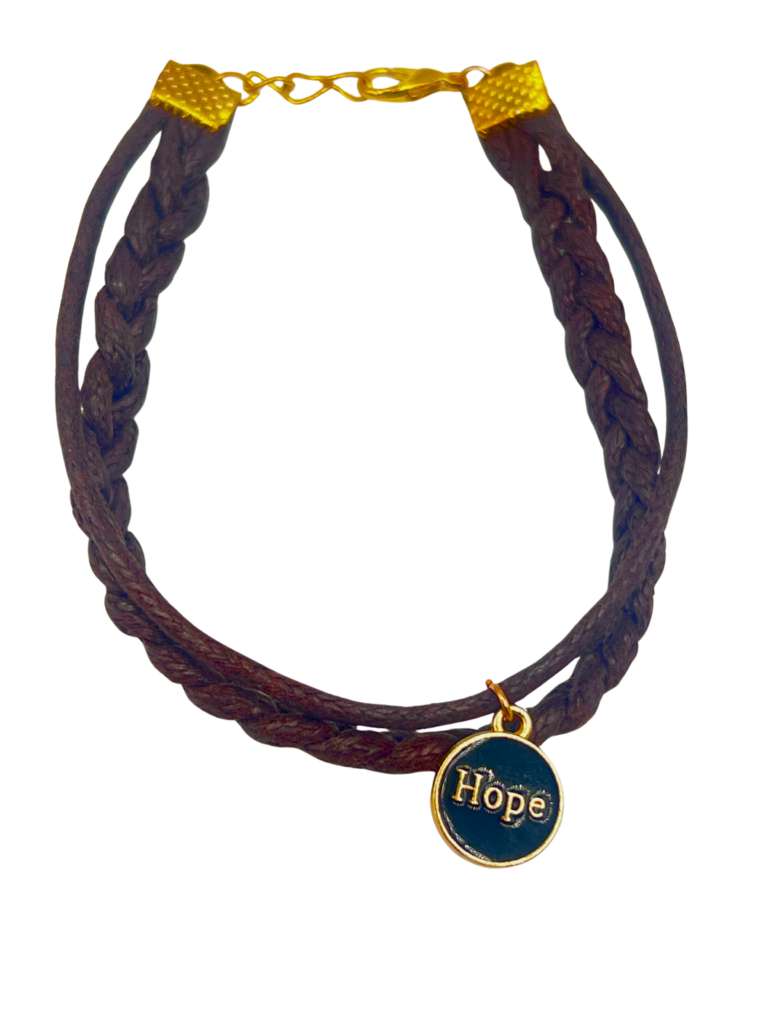 Black Hope Braided Bracelet