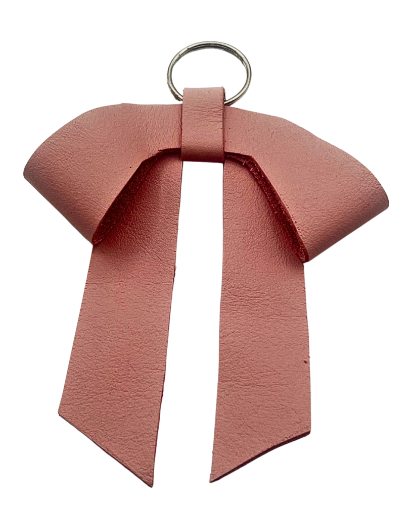 Blush Pink Bow Keyring