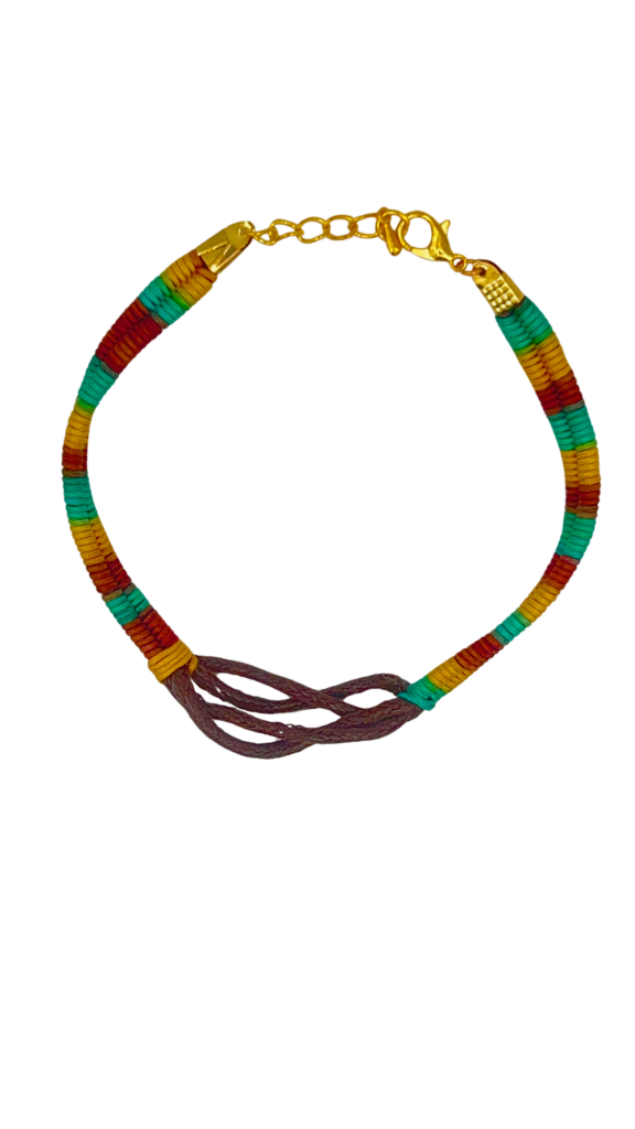Colour-Wrapped Infinity Bracelet