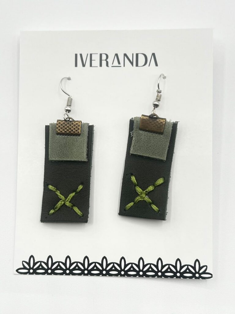 Forest Stitch Drop Earrings